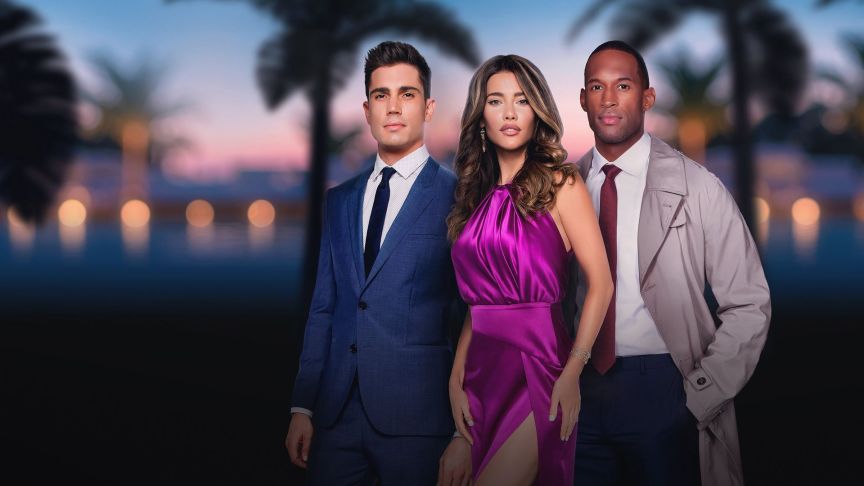 Tanner Novlan, Jacqueline MacInnes Wood, and Lawrence Saint-Victor in The Bold and the Beautiful