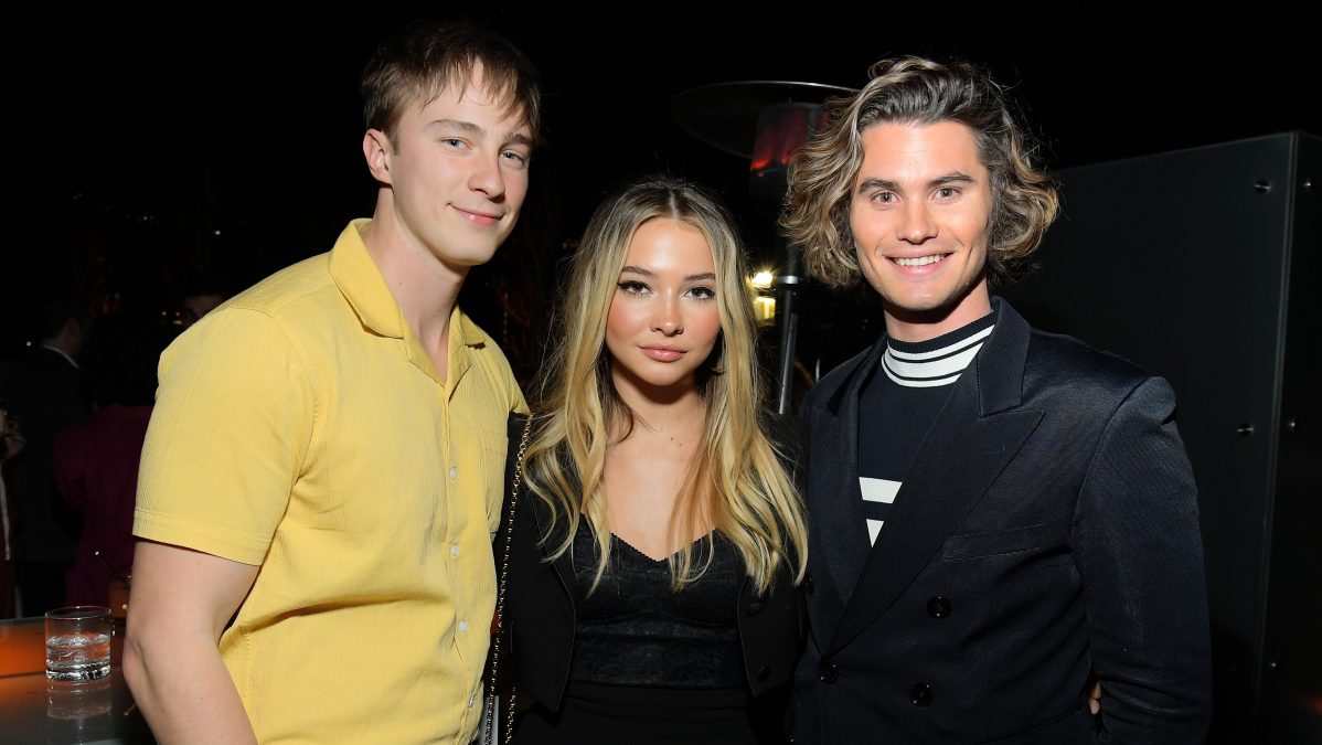 Drew Starkey, Madelyn Cline and Chase Stokes attend the premiere of Netflix's "I Am Not Okay With This" at The London West Hollywood on February 25, 2020 in West Hollywood, California. (Photo by Charley Gallay/Getty Images for Netflix)