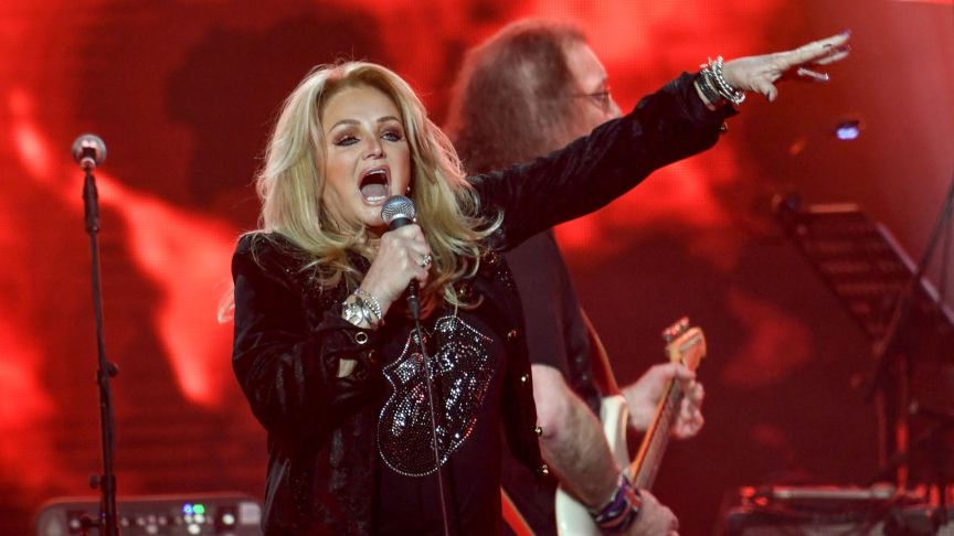 Bonnie Tyler's coffin traveled through Swansea, Wales, as a Celebration of Life