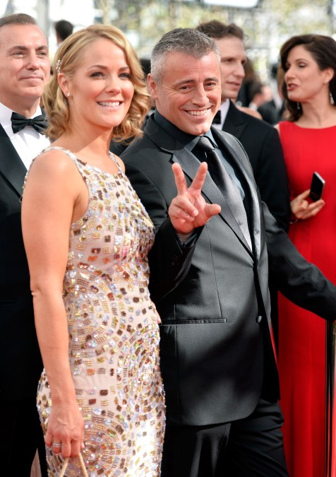 Actor Matt LeBlanc (R) and Andrea Anders
