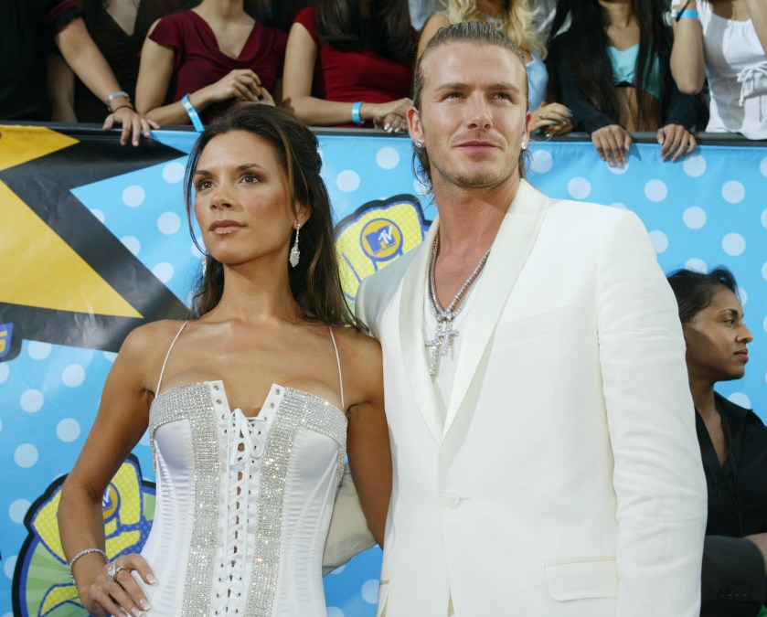 Victoria Beckham and Sir David Beckham in 2003.
