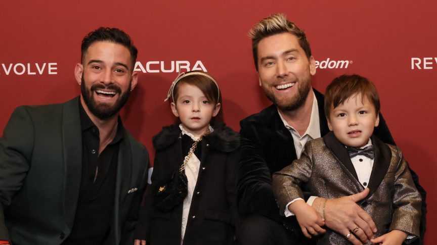 Lance Bass and his family.