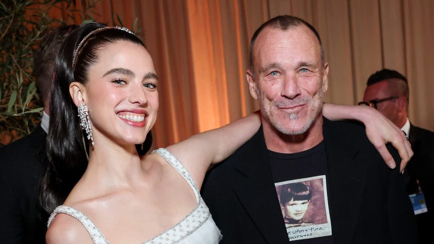 Margaret Qualley and her dad Paul Qualley.