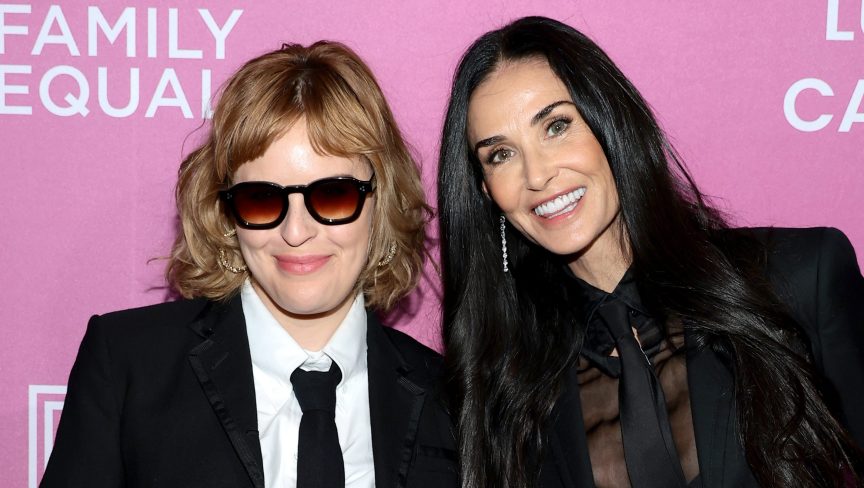Tallulah Willis and Demi Moore.
