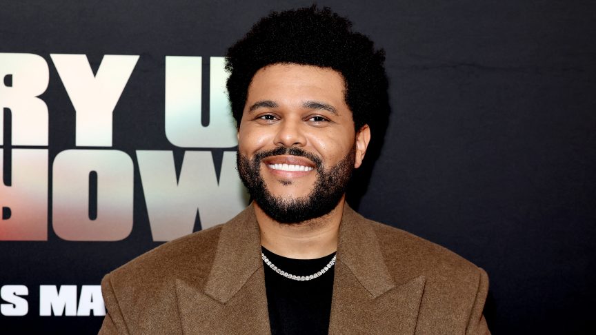 Abel Tesfaye attends Lionsgate's "Hurry Up Tomorrow" World Premiere on May 13, 2025 in New York City.