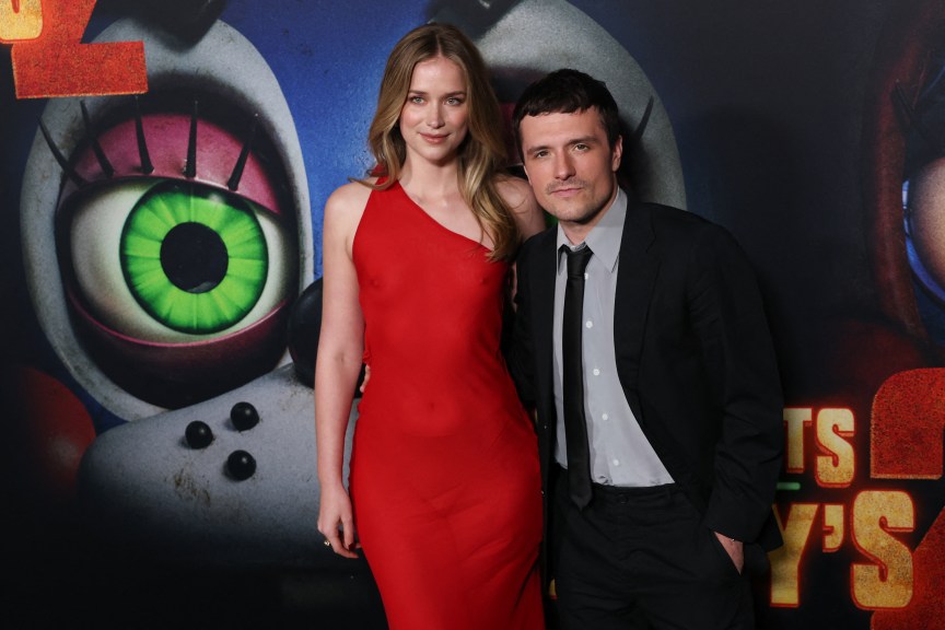 Elizabeth Lail and Josh Hutcherson at the Five Nights at Freddy's 2 premiere