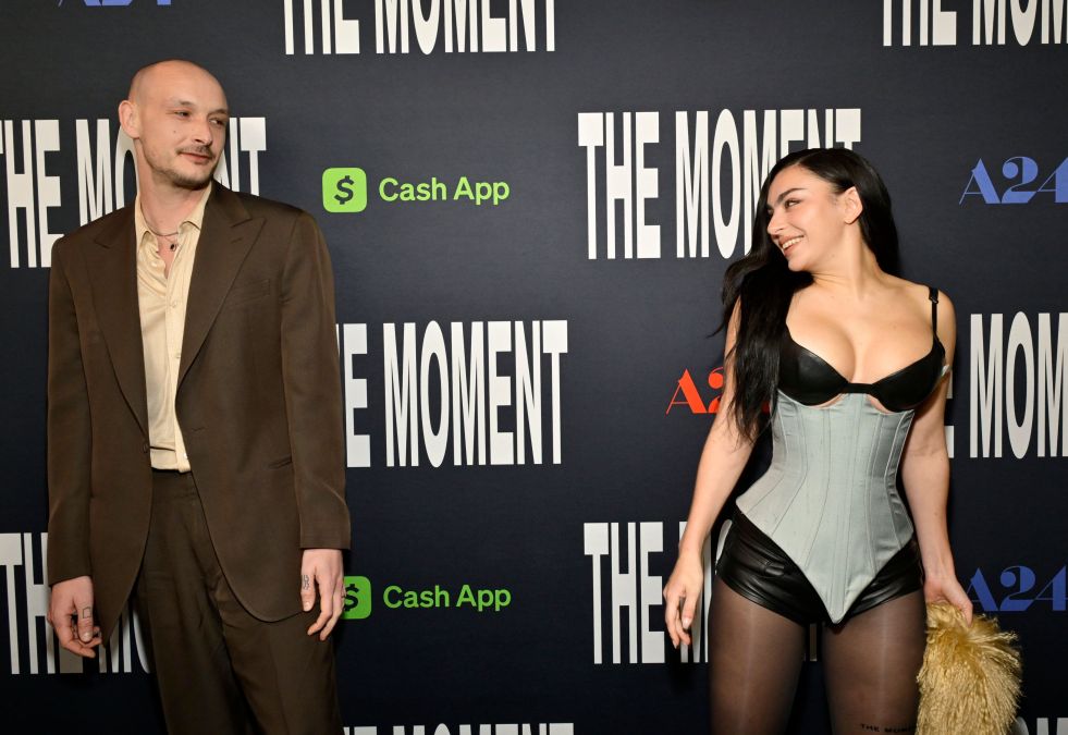George Daniel and Charli XCX attend the Los Angeles premiere of A24's "The Moment"