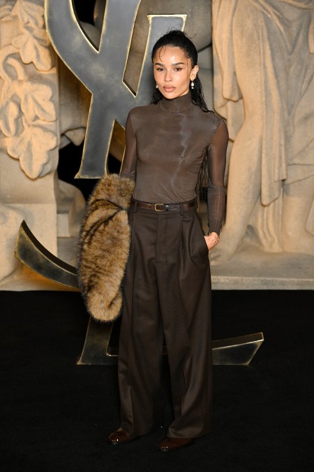 Zoë Kravitz attends the Saint Laurent Womenswear Fall/Winter 2026-2027 show
