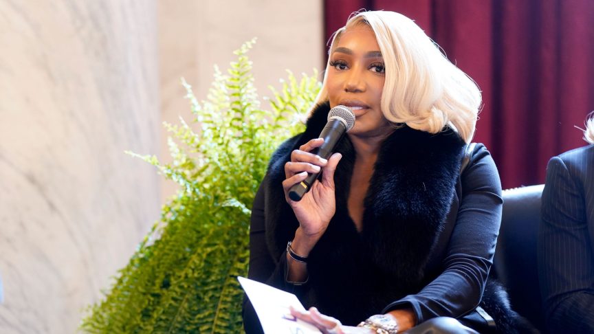 NeNe Leakes speaks onstage during the Housewives on the Hill HIV Prevention event in Washington, D.C.