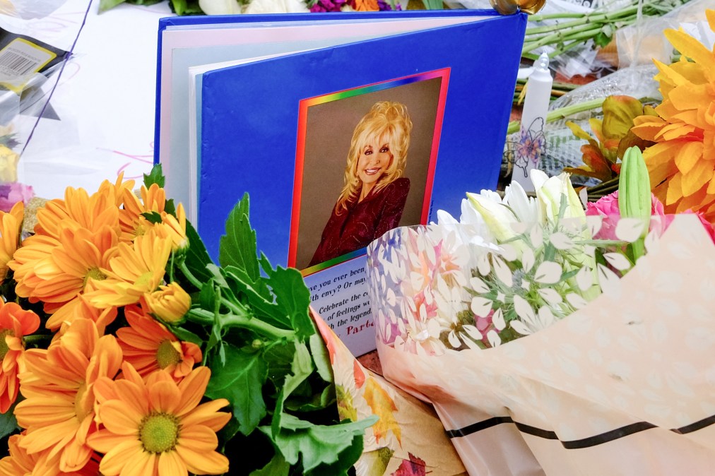 This photo taken on August 26, 2026, shows a book from the late music icon Dolly Parton's Imagination Library charitable program