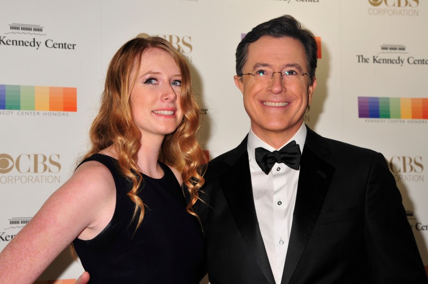 Madeline Carlisle and Stephen Colbert