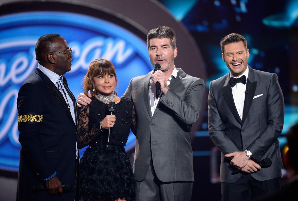 Simon Cowell with American Idol judges.