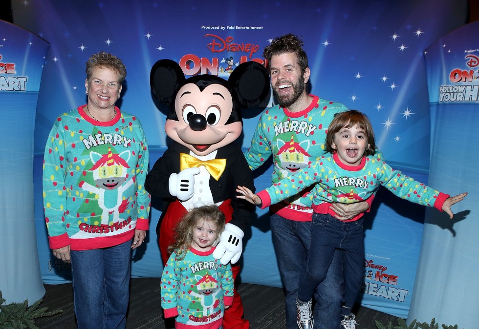 Perez Hilton, his mom, and 2 children Mia and Mario