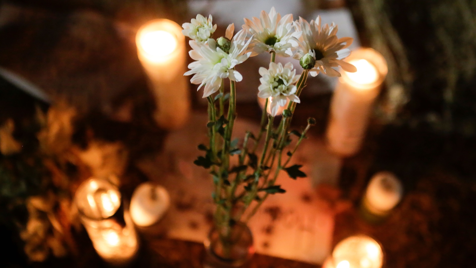 A Flower with candles