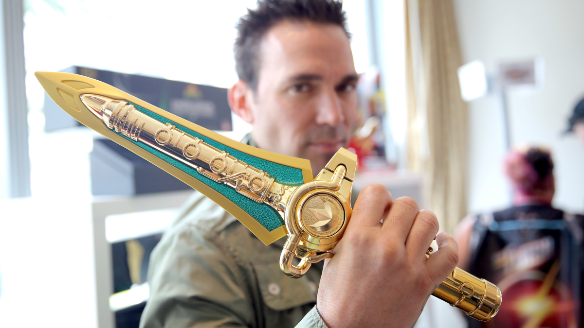 Jason David Frank with the Dragon Dagger.