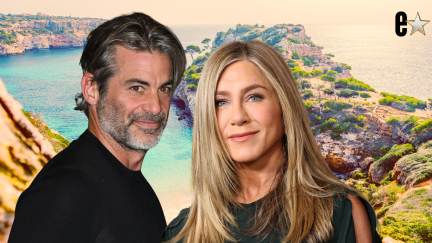 Jennifer Aniston and Jim Curtis Share a Kiss in Mallorca