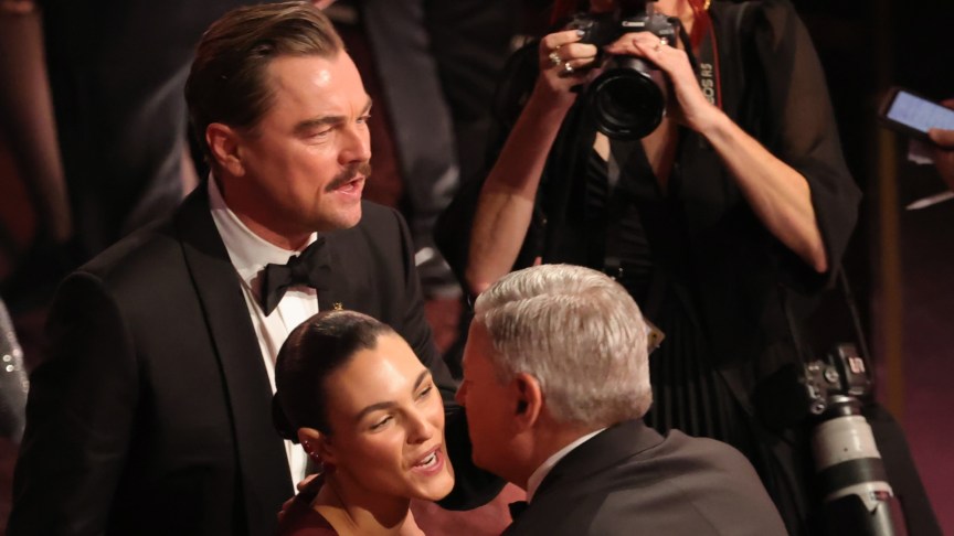 Leonardo DiCaprio and Vittoria Ceretti attend the 2026 Oscars