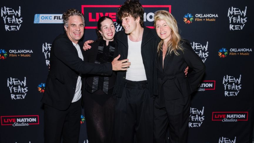 Mark Ruffalo, Laura Ferran, Keen Ruffalo and Sunrise Coigney attend the TIFF "New Years Rev" After Party at Vinny Toronto - Restaurant & Vinyl Bar on September 12, 2025 in Toronto, Ontario.