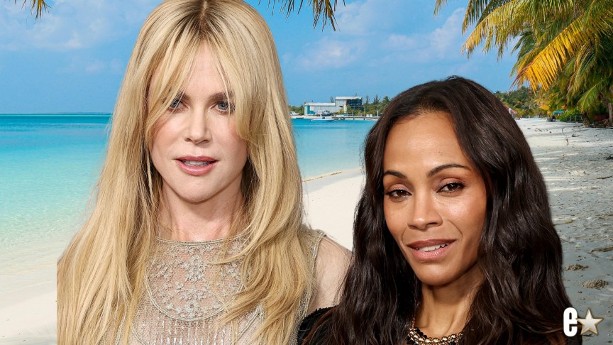 Nicole Kidman and Zoe Saldana smiling
