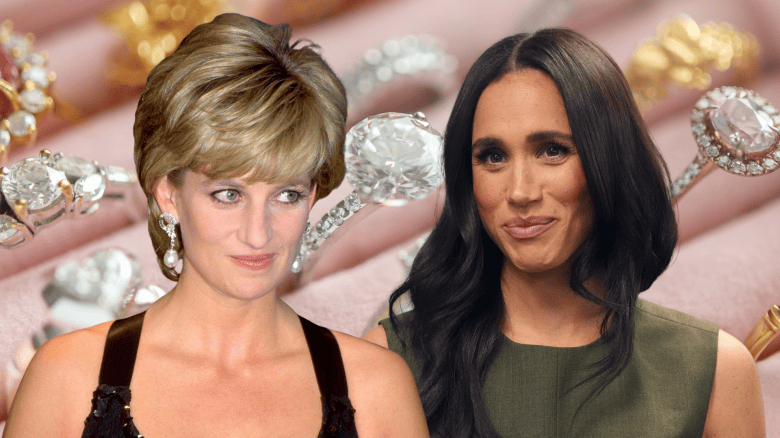 Princess Diana and Meghan Markle