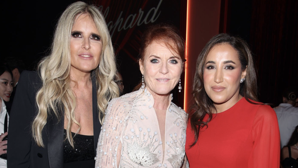 Tiziana Rocca, Sarah Ferguson, Duchess of York, and Jumana Al-Rashed attend the amfAR Gala 2024