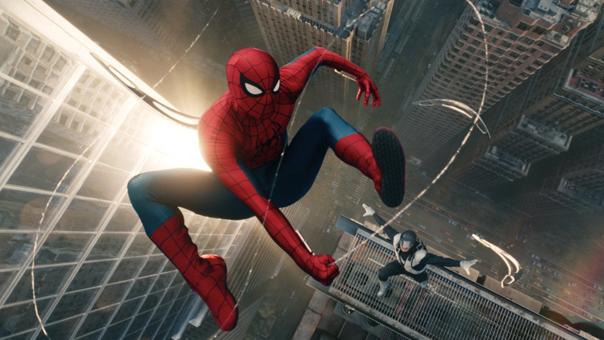 Spider-Man and Boomerang in Columbia Pictures SPIDER-MAN™: BRAND NEW DAY.