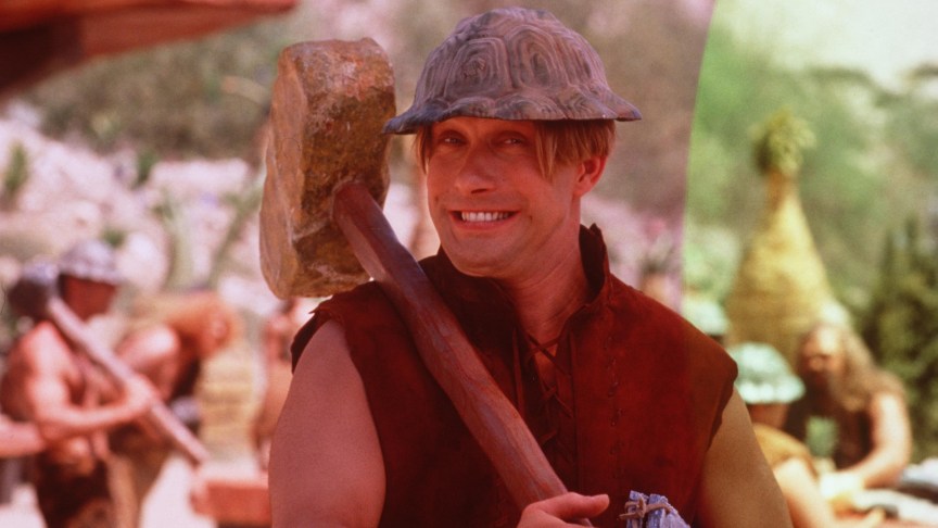 Stephen Baldwin is dressed as Barney Rubble in 'The Flinstones in Viva Rock Vegas.'