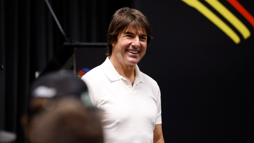 Tom Cruise attends the NASCAR COKE ZERO SUGAR 400 event