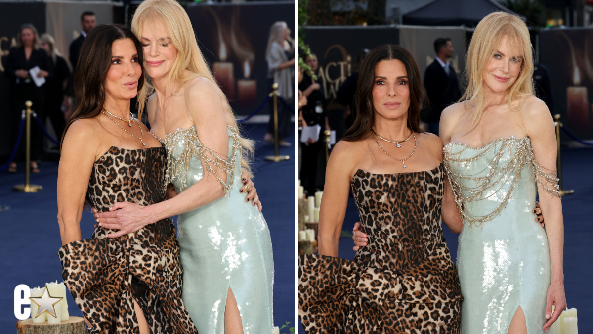 Sandra Bullock and Nicole Kidman Turn Heads in Thigh-High Slit Gowns