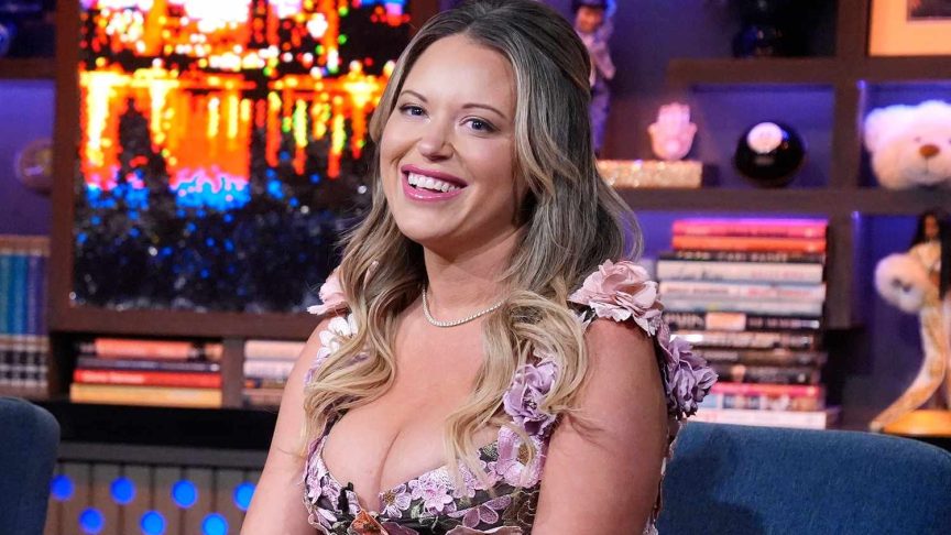Amanda Frances smiles during an appearance on Watch What Happens Live with Andy Cohen.