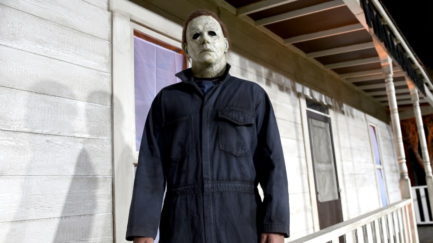 character of Michael Myers attends the Universal Pictures' "Halloween" premiere