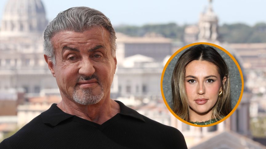 Sylvester Stallone and Sophia Stallone.