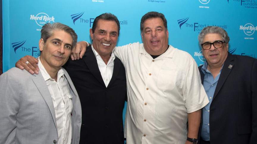The Sopranos, Michael Imperioli, Lee Mazzilli, Steve Schirripa and Vincent Pastore attend the Fred L. Mazzilli "Mustache Bash"