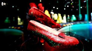 Red ruby slippers from "The Wizard of Oz"