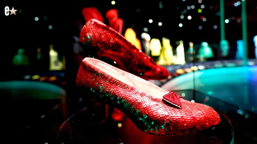 Red ruby slippers from "The Wizard of Oz"