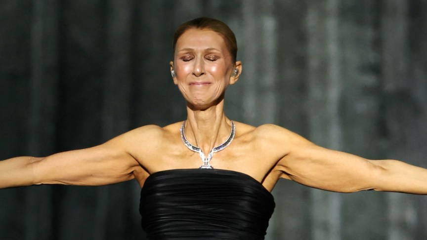Celine Dion performing onstage