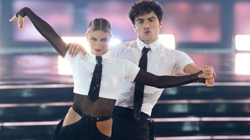 Daniella Karagach and Ezra Frech on ‘Dancing with the Stars’.
