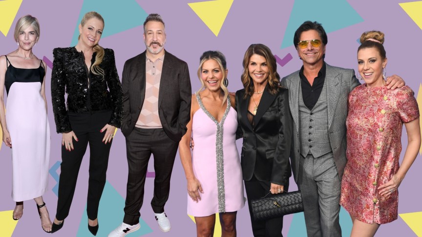 Selma Blair, Melissa Joan Hart, Joey Fatone and the cast of "Full House"
