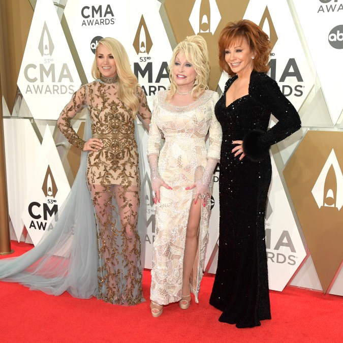 Carrie Underwood, Dolly Parton and Reba McEntire