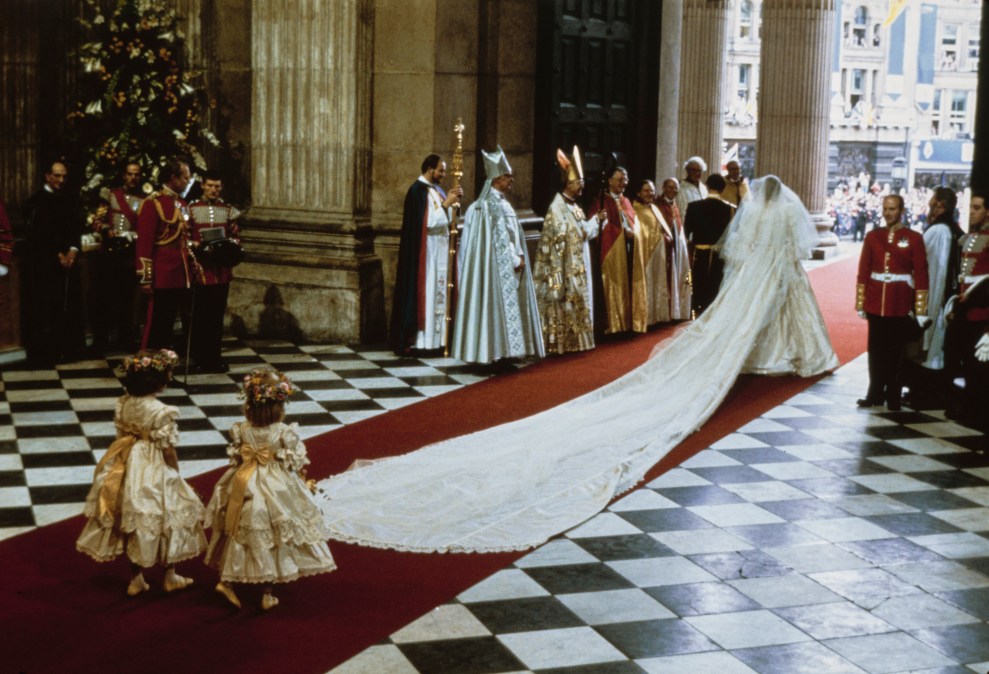 Princess Diana's wedding dress train