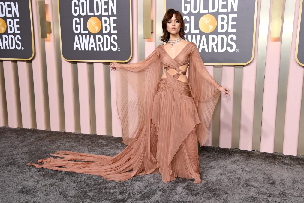 Jenna Ortega at the 80th Golden Globe Awards.