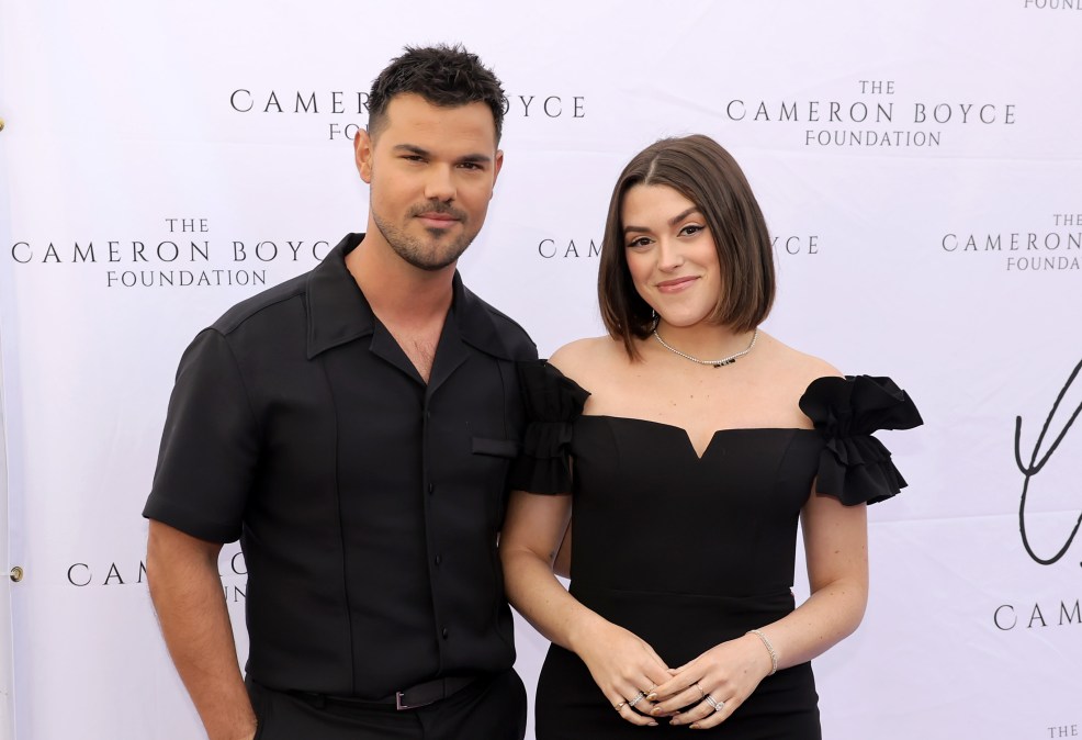 Taylor Lautner and his wife, Tay.