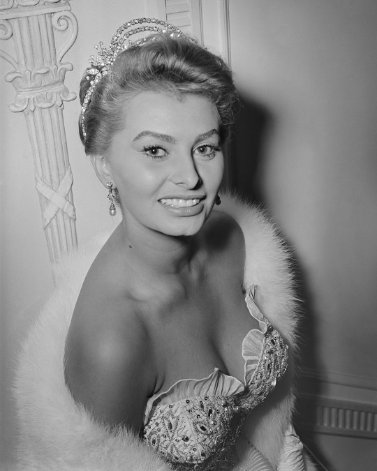 Sophia Loren at the Tivoli Theatre in London in 1954