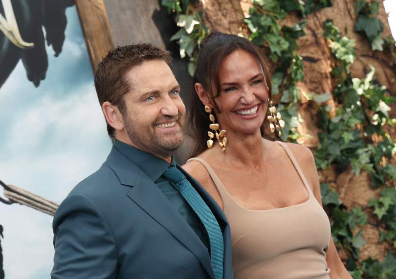 Scottish actor Gerard Butler (L) and Morgan Brown