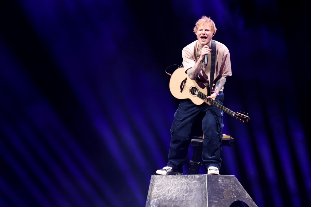 BOSTON, MASSACHUSETTS - DECEMBER 14: Ed Sheeran performs during iHeartRadio KISS108's Jingle Ball 2025 Presented By Capital One at TD Garden on December 14, 2025 in Boston, Massachusetts.