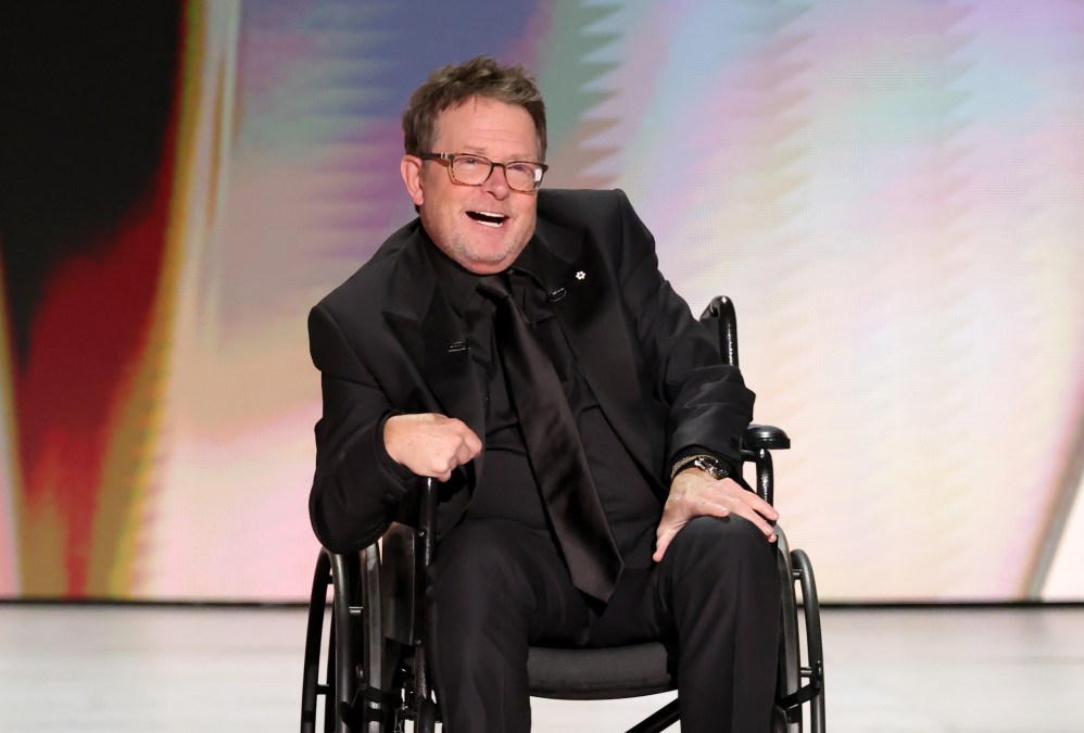 Michael J. Fox accepts the Bob Hope Humanitarian Award 
