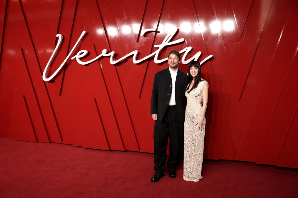 Josh Hartnett and Dakota Johnson at the "Verity" premiere in London.