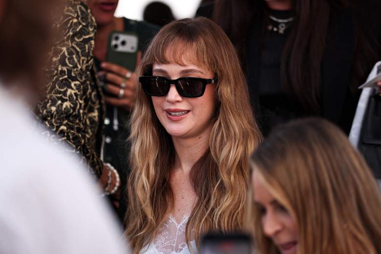 Jennifer Lawrence at Paris Fashion Week.
