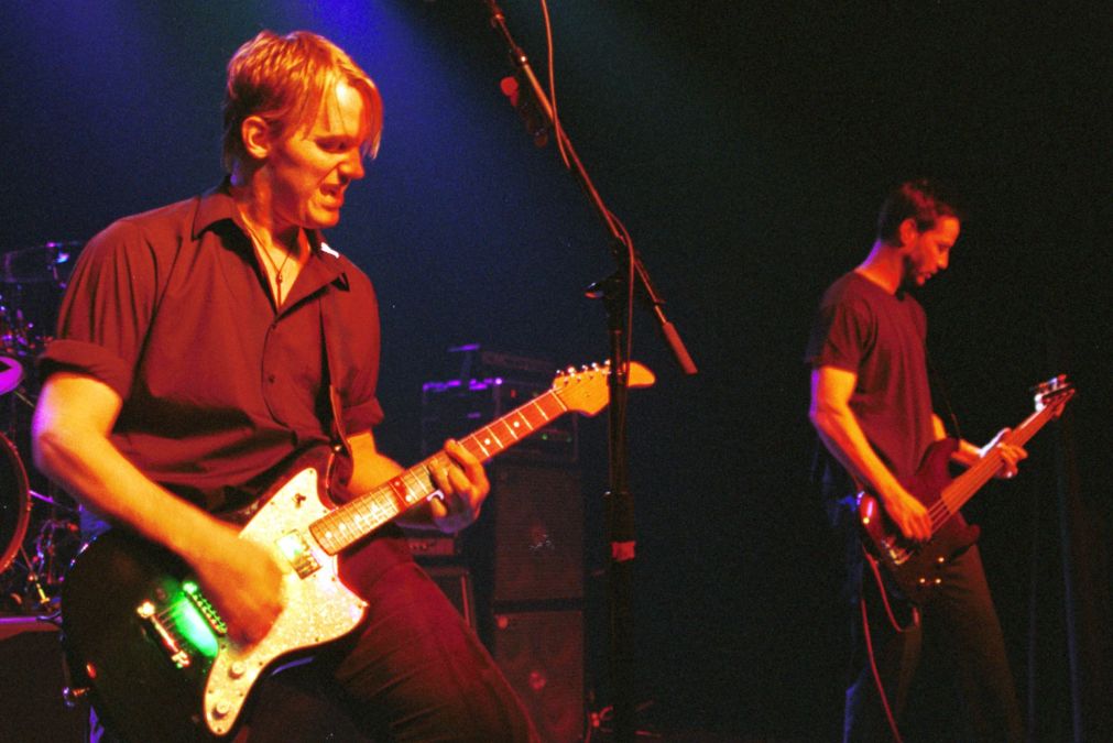 Keanu Reeves performs with Dogstar