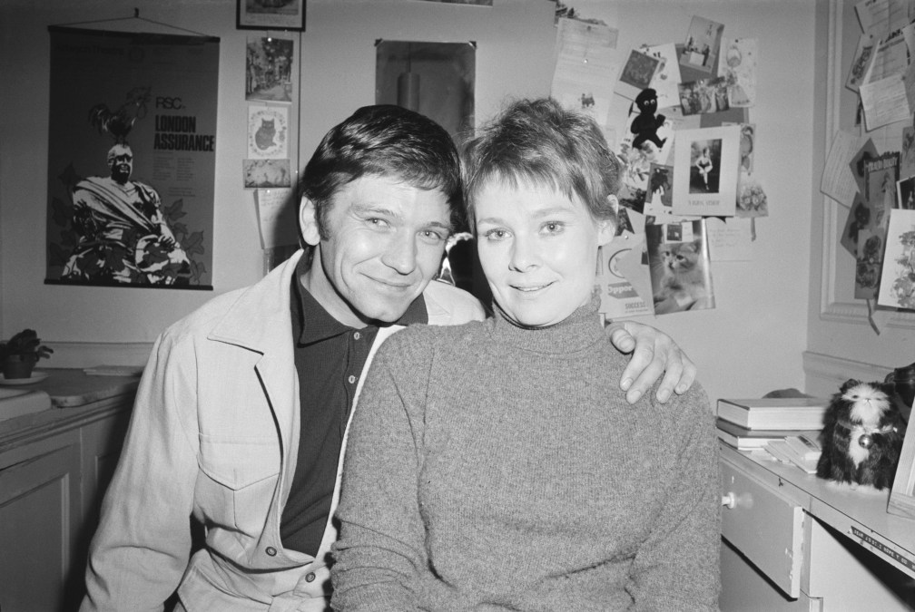 Judi Dench and husband Michael Williams pose for photo